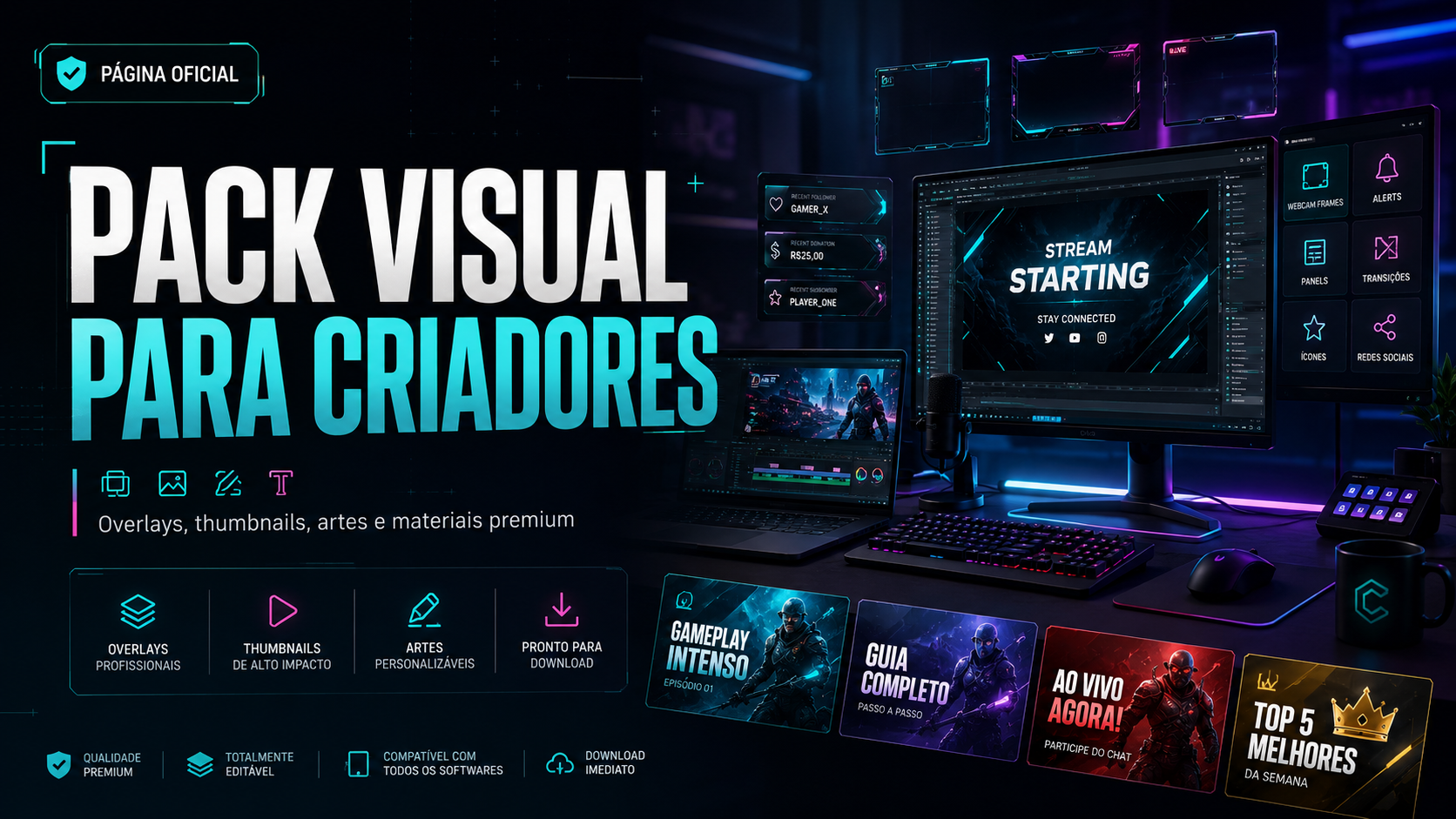 Pack visual para criadores