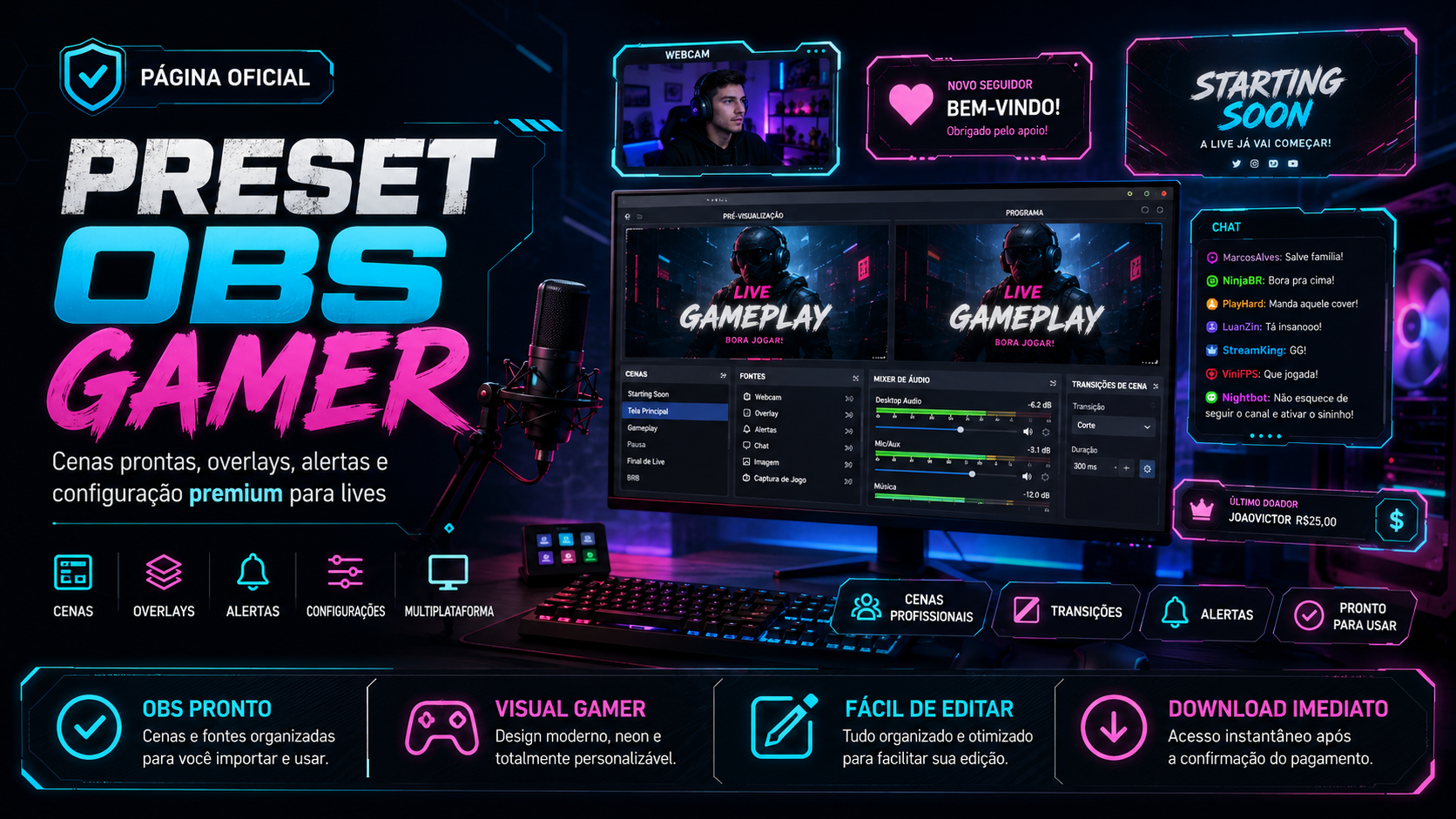 Preset OBS gamer